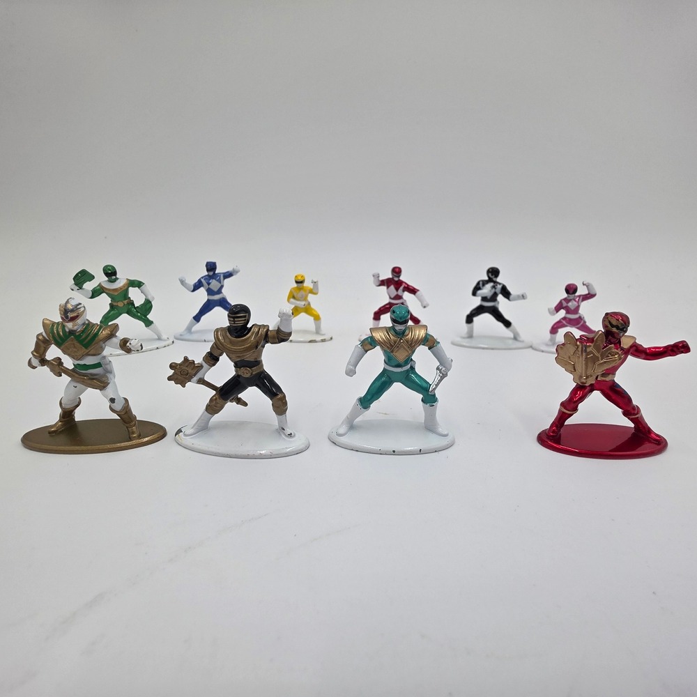 Jada Toys Nano Metalfigs Power Rangers Lot of 10 Mighty Morphin Die Cast Figures
